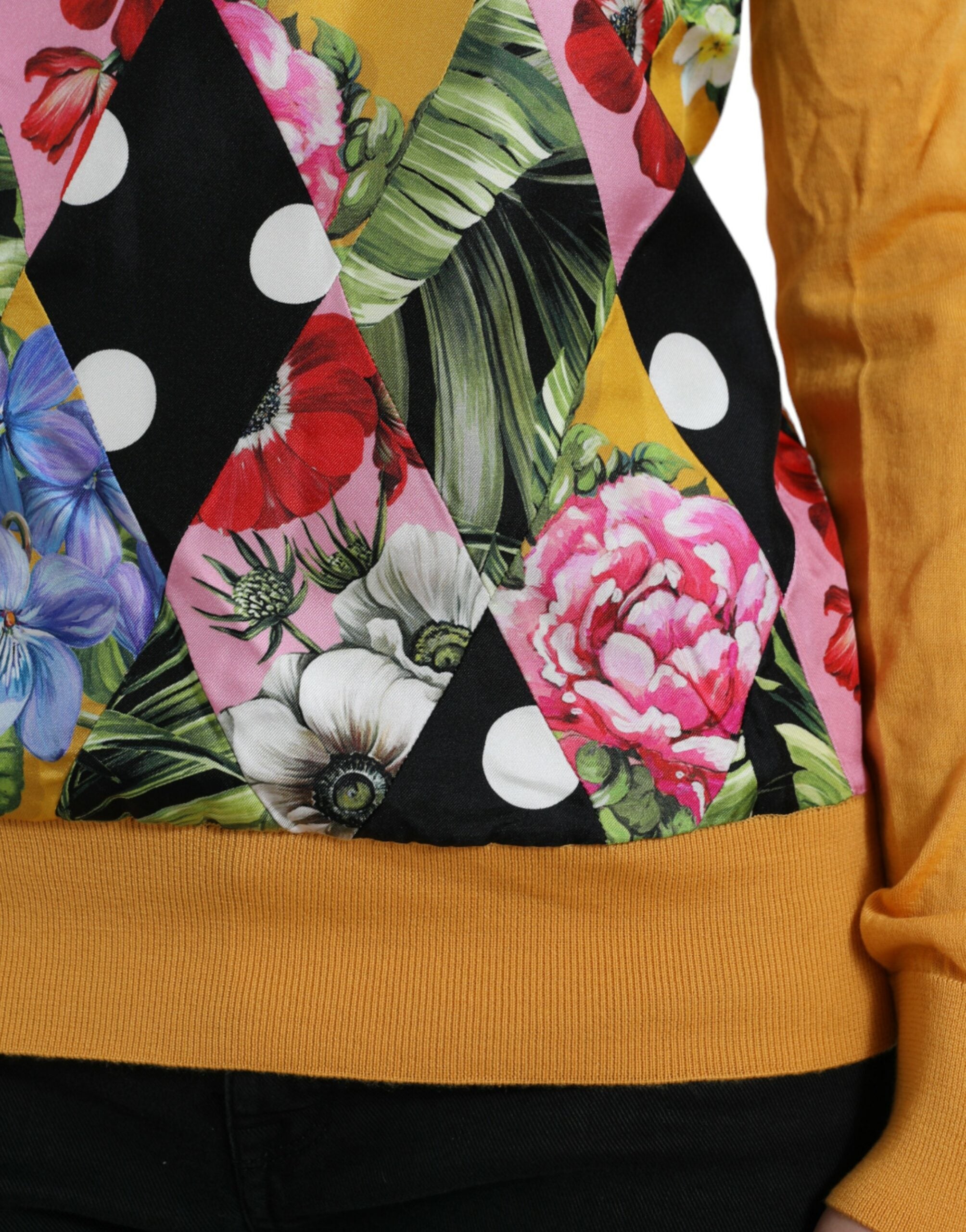 Dolce & Gabbana Multicolor Patchwork Cashmere Henley Sweater -   -  Dolce & Gabbana.