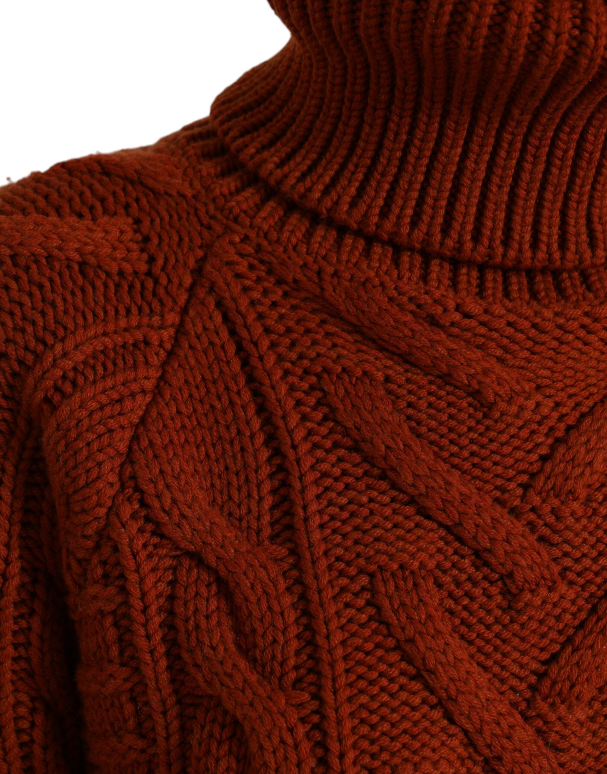 Dolce & Gabbana Brown Wool Knit Turtleneck Pullover Sweater -   -  Dolce & Gabbana.