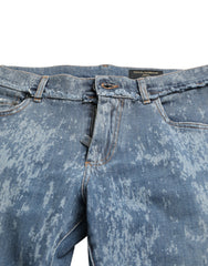Dolce & Gabbana Blue Washed Skinny Cotton Stretch Denim Jeans -   -  Dolce & Gabbana.