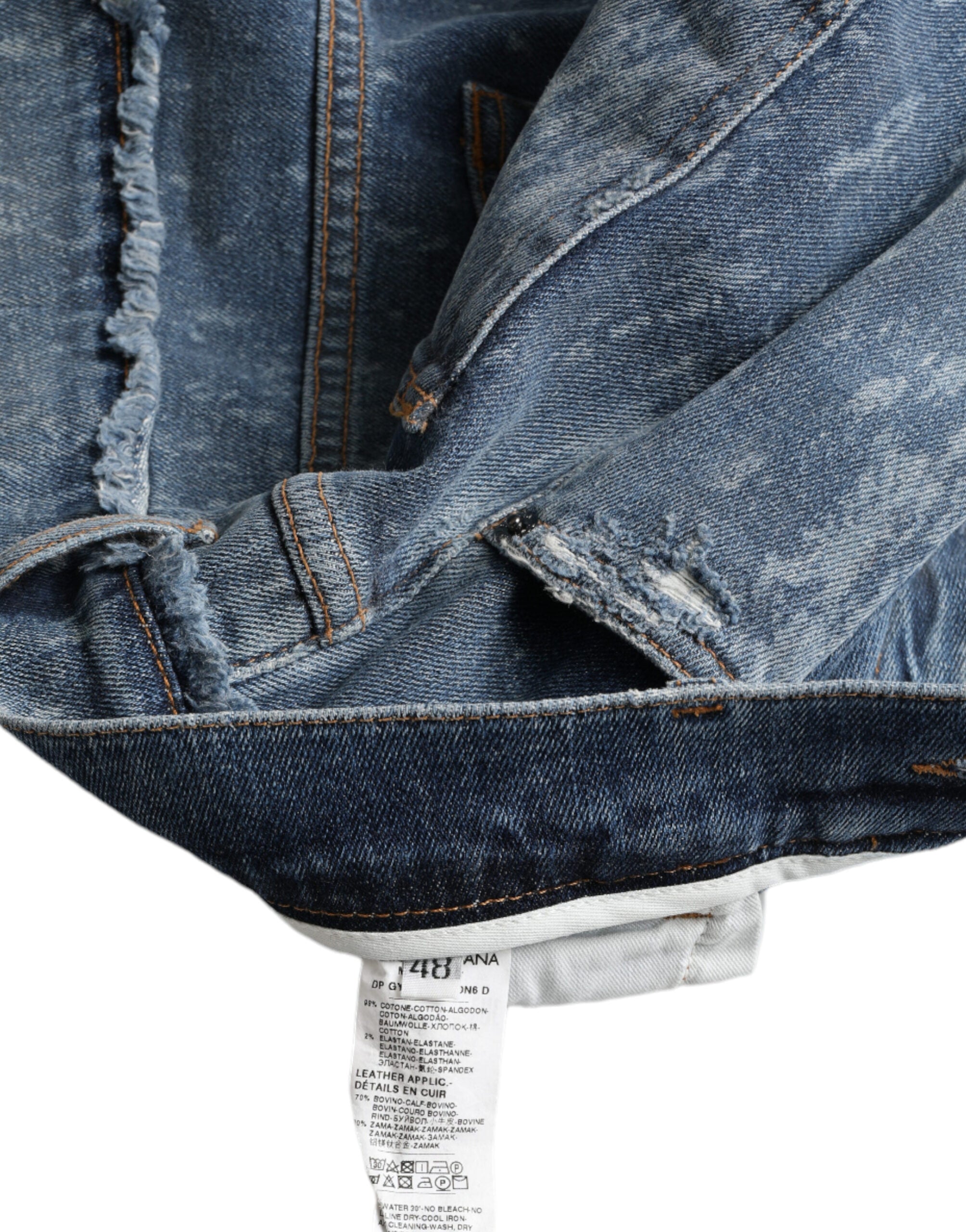 Dolce & Gabbana Blue Washed Skinny Cotton Stretch Denim Jeans -   -  Dolce & Gabbana.