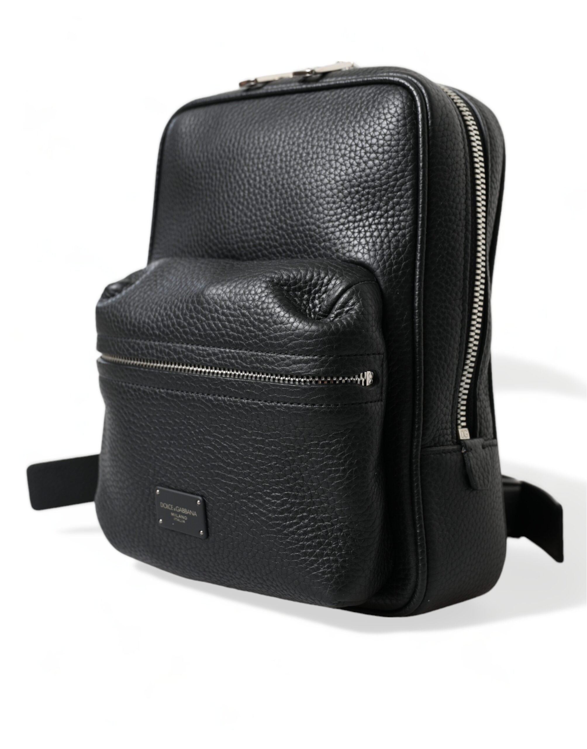 Dolce & Gabbana Black Calfskin Leather Logo Palermo Backpack Bag -   -  Dolce & Gabbana.