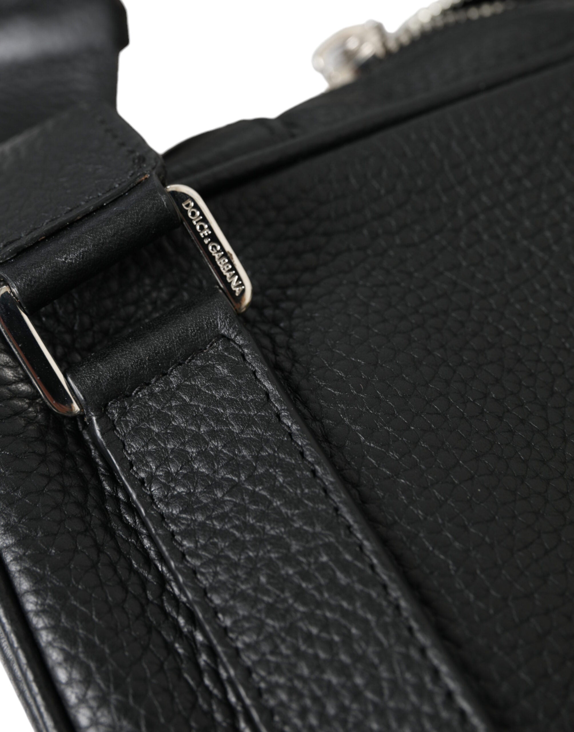 Dolce & Gabbana Black Calfskin Leather Logo Palermo Backpack Bag -   -  Dolce & Gabbana.