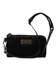 Dolce & Gabbana Black Nylon Logo Plaque Keyring Pouch Clutch Bag -   -  Dolce & Gabbana.