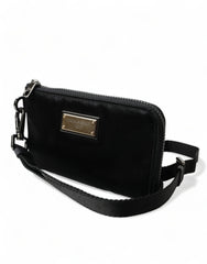 Dolce & Gabbana Black Nylon Logo Plaque Keyring Pouch Clutch Bag -   -  Dolce & Gabbana.