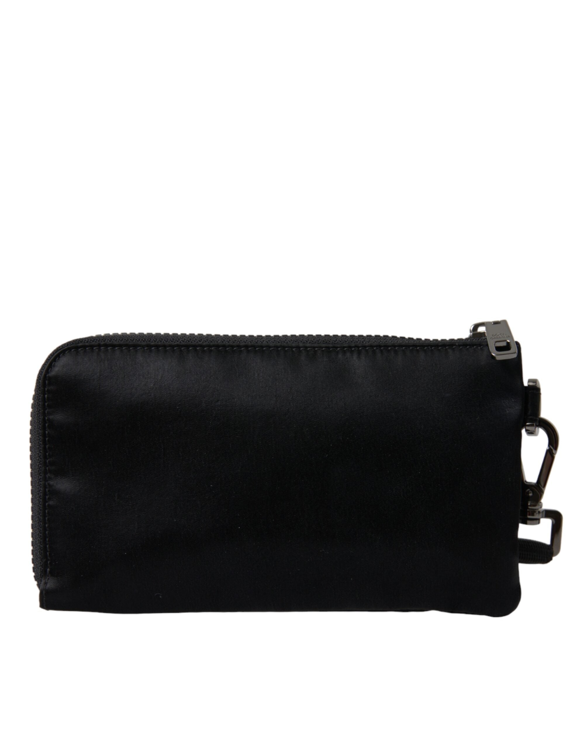 Dolce & Gabbana Black Nylon Logo Plaque Keyring Pouch Clutch Bag -   -  Dolce & Gabbana.