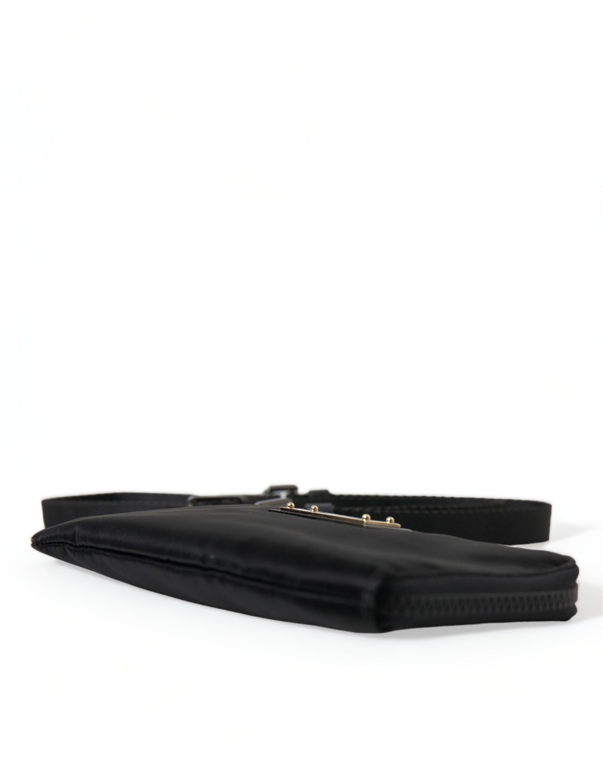 Dolce & Gabbana Black Nylon Logo Plaque Keyring Pouch Clutch Bag -   -  Dolce & Gabbana.