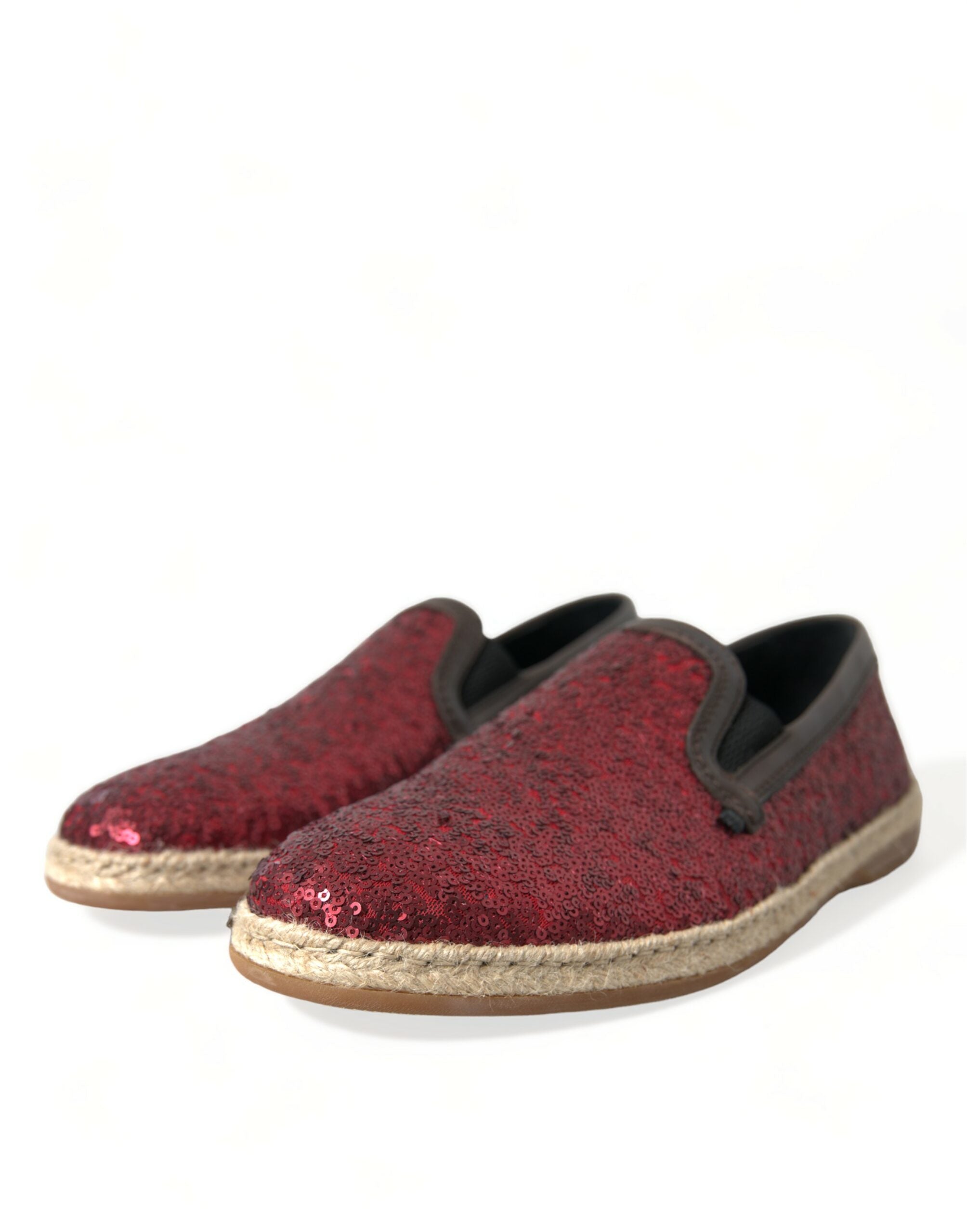 Dolce & Gabbana Red Sequined Loafers Slippers Men Shoes -   -  Dolce & Gabbana.