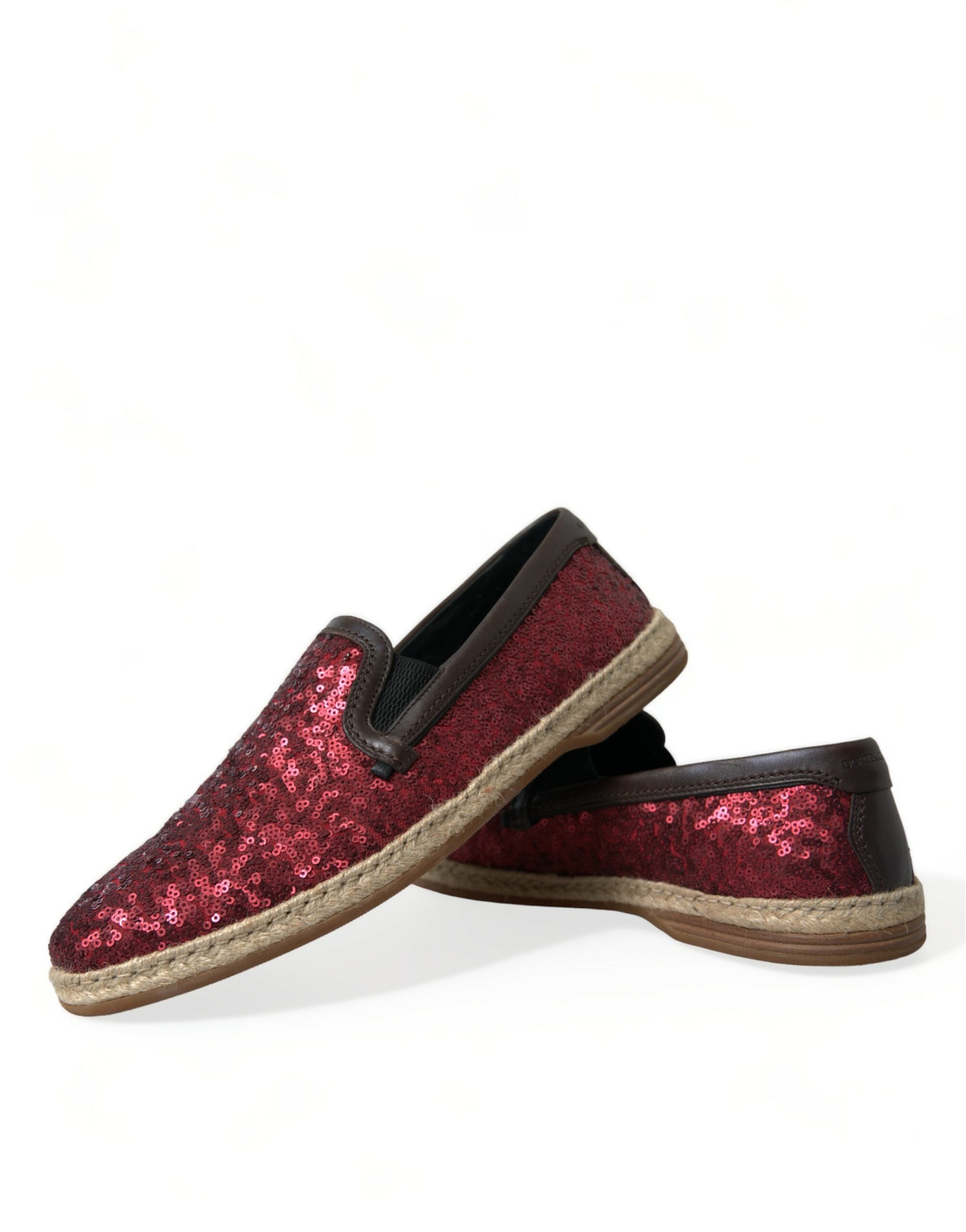 Dolce & Gabbana Red Sequined Loafers Slippers Men Shoes -   -  Dolce & Gabbana.