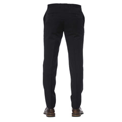 Trussardi Black Virgin Wool Men Trouser -   -  Trussardi.