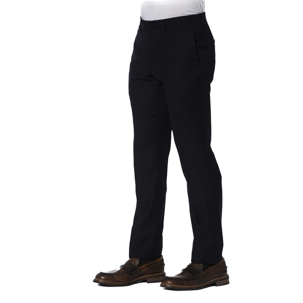 Trussardi Blue Wool Men Trouser -   -  Trussardi.