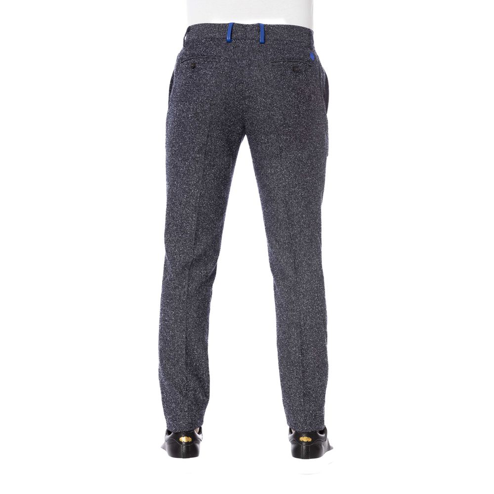 Trussardi Black Cotton Men Trousers -   -  Trussardi.