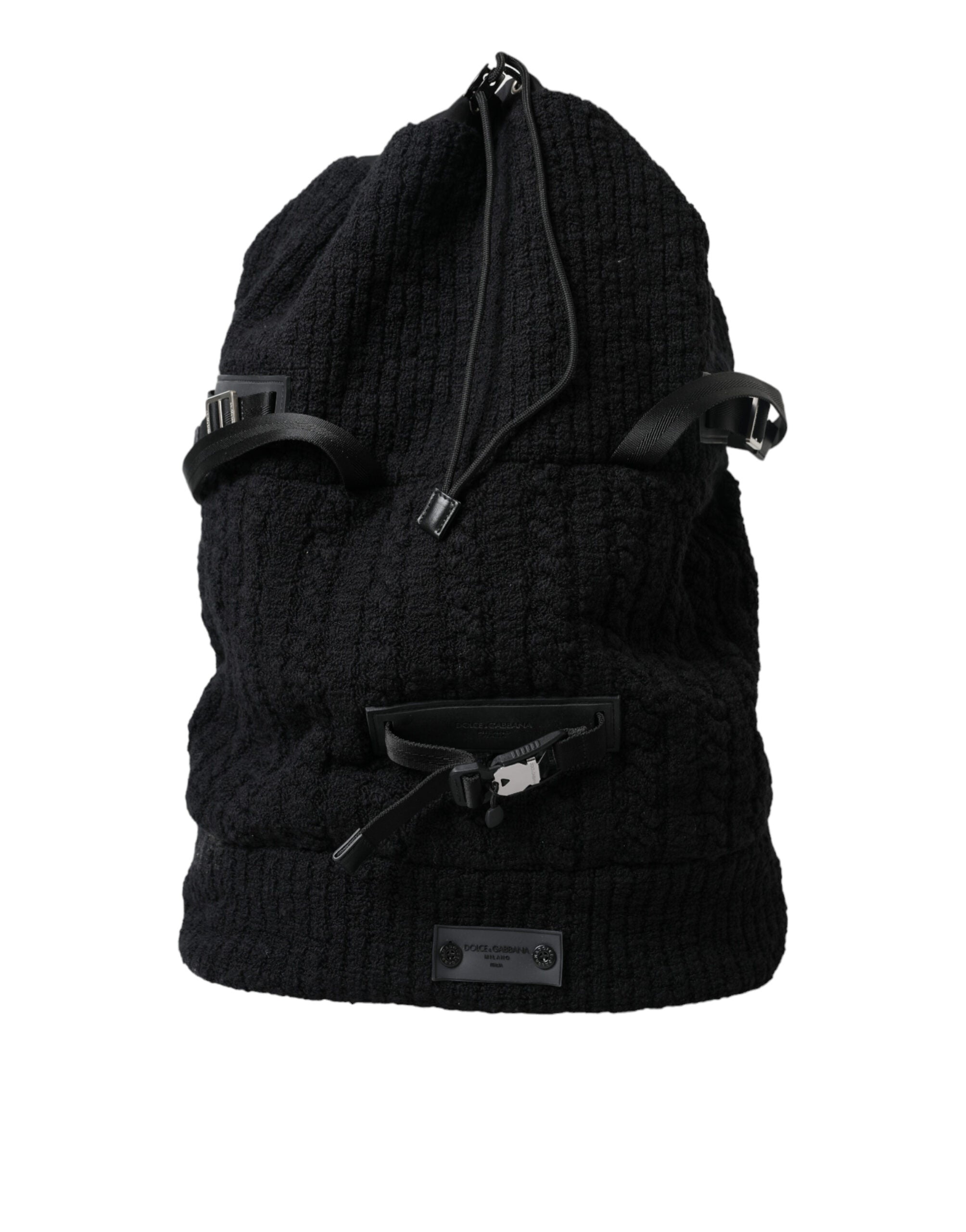 Dolce & Gabbana Black Silver Wool Zaino Tricot Backpack Men Bag -   -  Dolce & Gabbana.