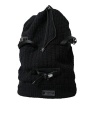 Dolce & Gabbana Black Silver Wool Zaino Tricot Backpack Men Bag -   -  Dolce & Gabbana.