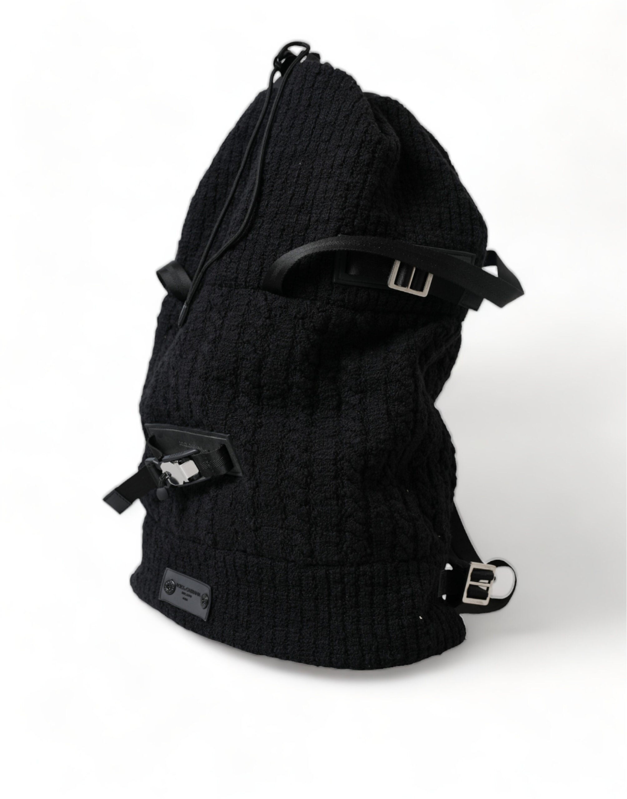Dolce & Gabbana Black Silver Wool Zaino Tricot Backpack Men Bag -   -  Dolce & Gabbana.