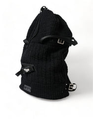 Dolce & Gabbana Black Silver Wool Zaino Tricot Backpack Men Bag -   -  Dolce & Gabbana.