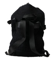 Dolce & Gabbana Black Silver Wool Zaino Tricot Backpack Men Bag -   -  Dolce & Gabbana.