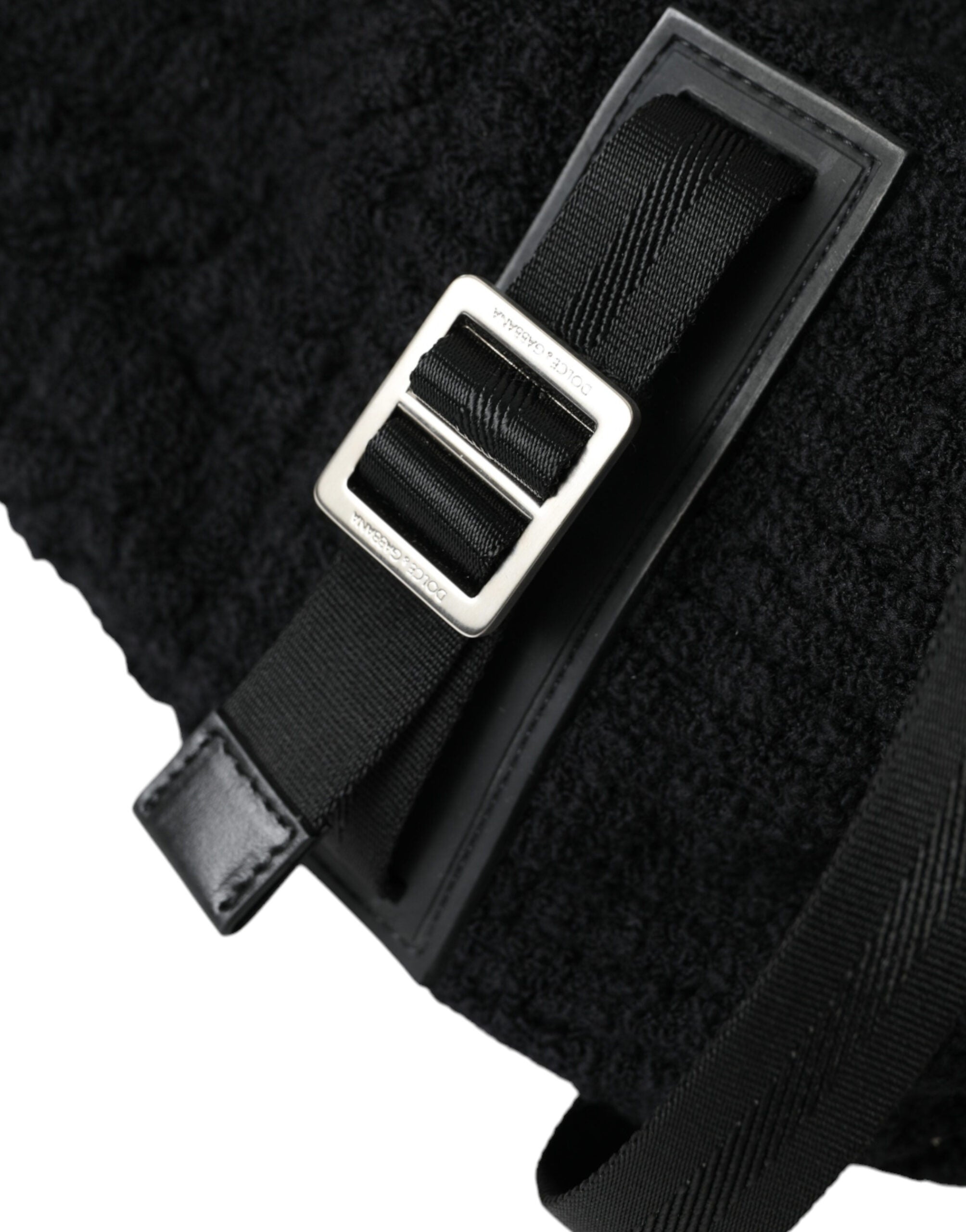 Dolce & Gabbana Black Silver Wool Zaino Tricot Backpack Men Bag -   -  Dolce & Gabbana.