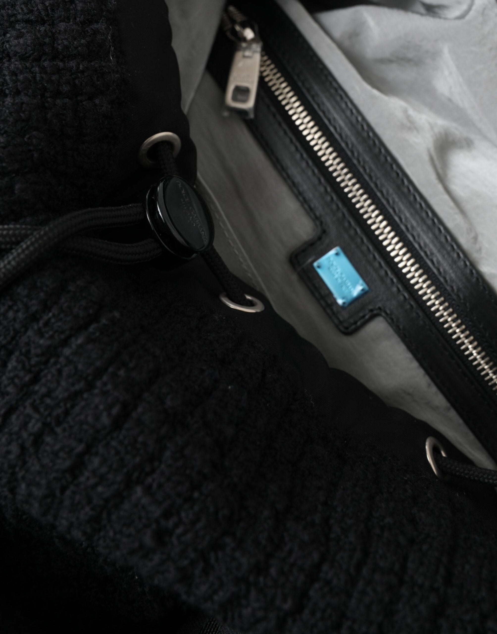 Dolce & Gabbana Black Silver Wool Zaino Tricot Backpack Men Bag -   -  Dolce & Gabbana.