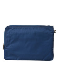 Dolce & Gabbana Blue DG Milano Print Nylon Pouch Clutch Men Bag -   -  Dolce & Gabbana.