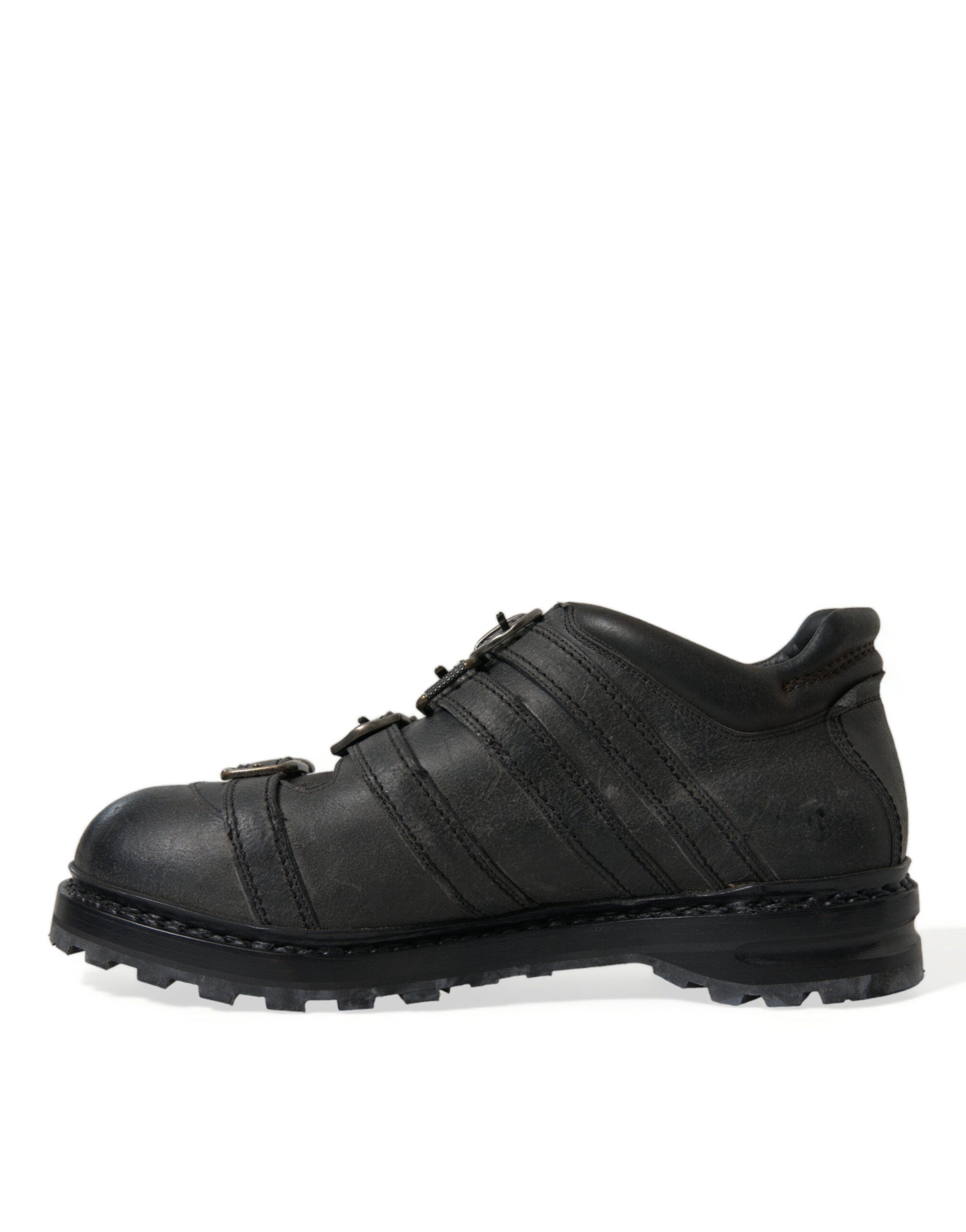 Dolce & Gabbana Black Leather Strap Men Ankle Boots Shoes -   -  Dolce & Gabbana.