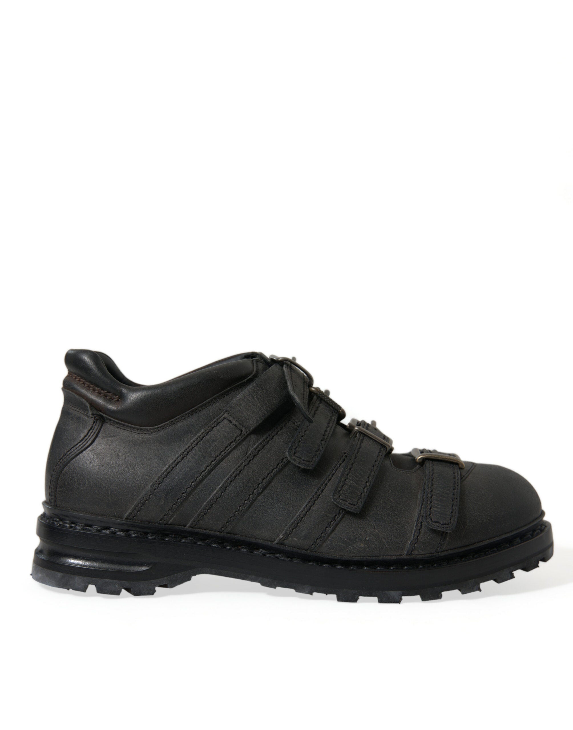 Dolce & Gabbana Black Leather Strap Men Ankle Boots Shoes -   -  Dolce & Gabbana.
