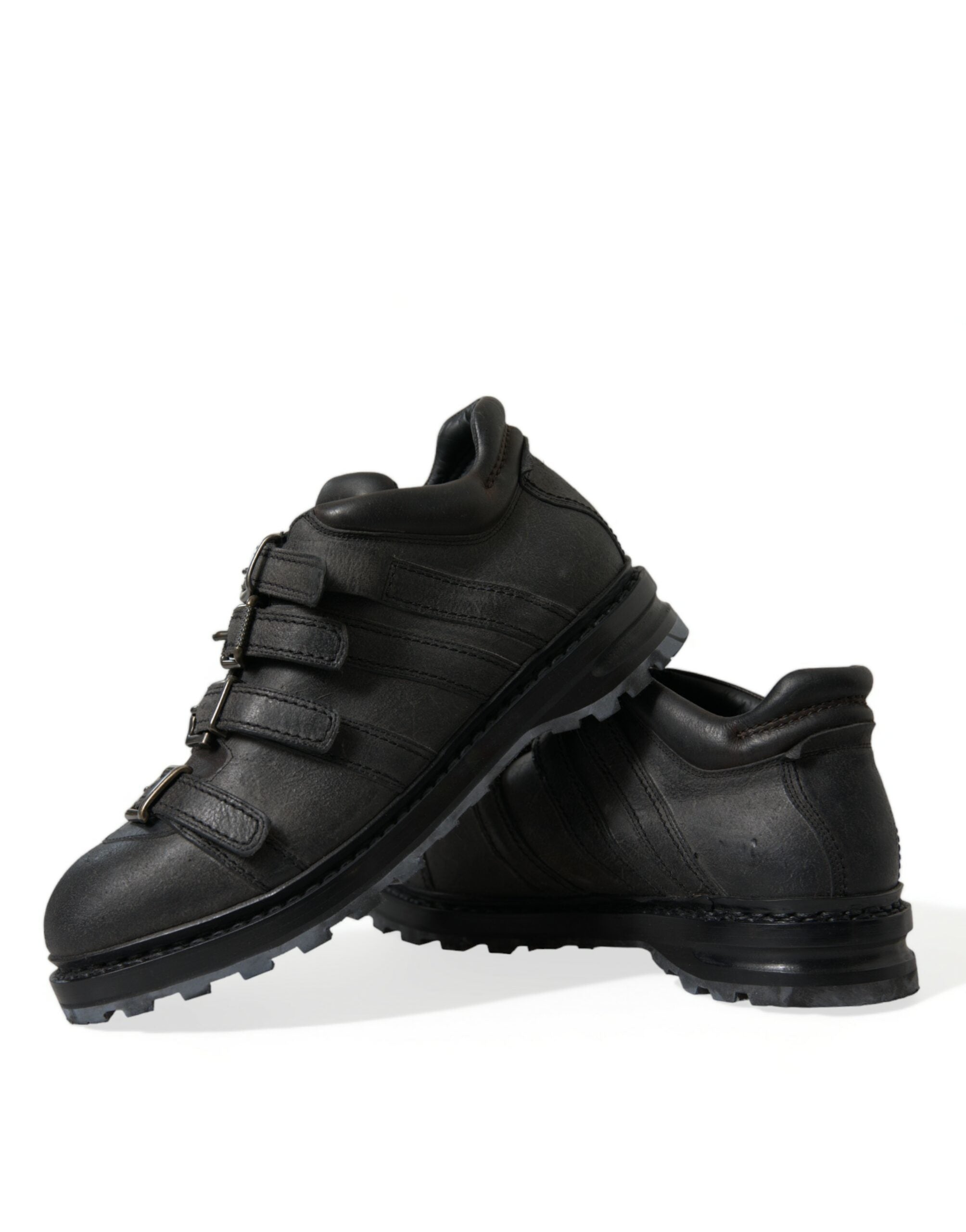 Dolce & Gabbana Black Leather Strap Men Ankle Boots Shoes -   -  Dolce & Gabbana.