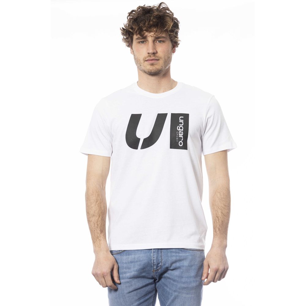 Ungaro Sport White Cotton Men T-Shirt -   -  Ungaro Sport.