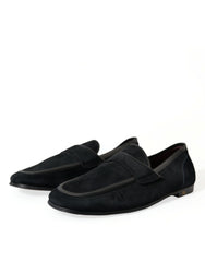 Dolce & Gabbana Black Velvet Slip On Loafers Dress Shoes -   -  Dolce & Gabbana.