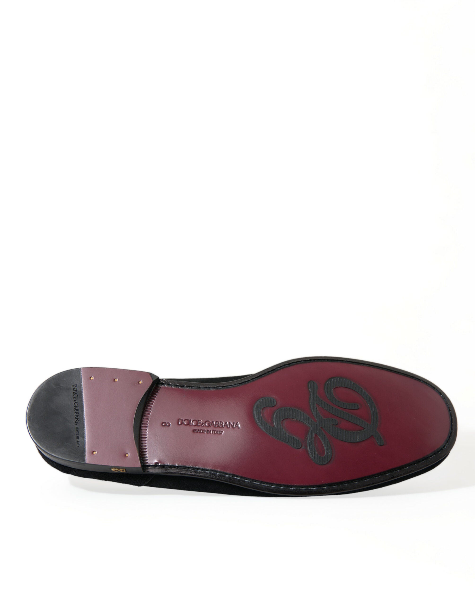 Dolce & Gabbana Black Velvet Slip On Loafers Dress Shoes -   -  Dolce & Gabbana.