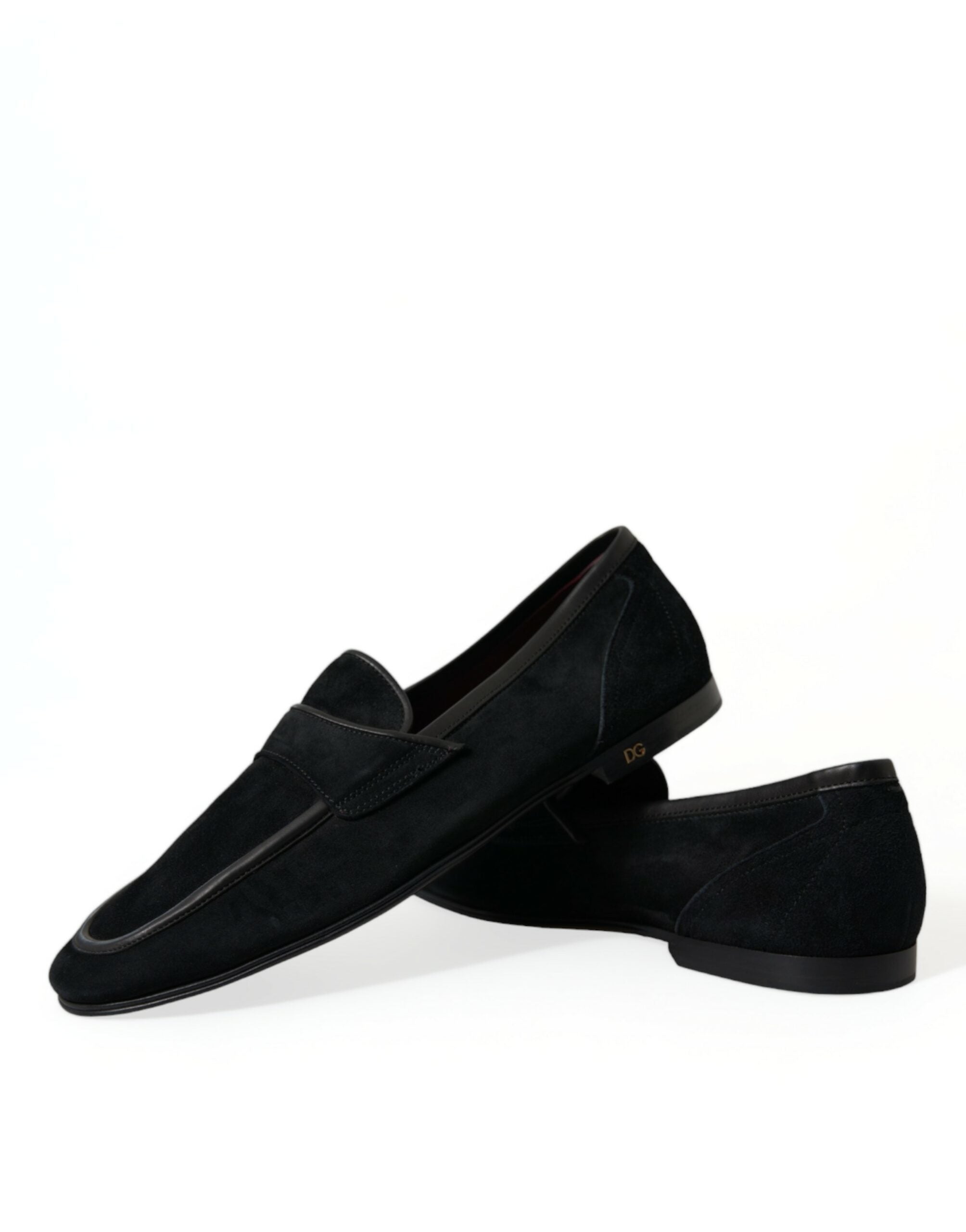 Dolce & Gabbana Black Velvet Slip On Loafers Dress Shoes -   -  Dolce & Gabbana.