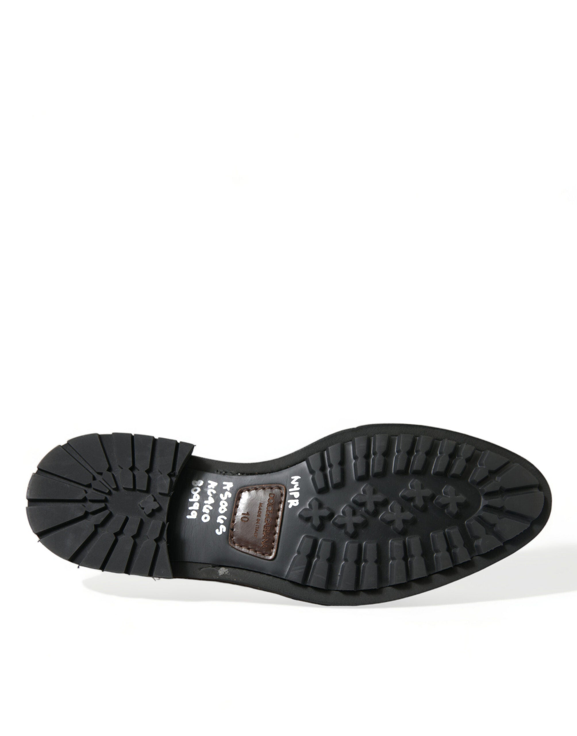 Dolce & Gabbana Black Leather Studded Loafers Dress Shoes -   -  Dolce & Gabbana.