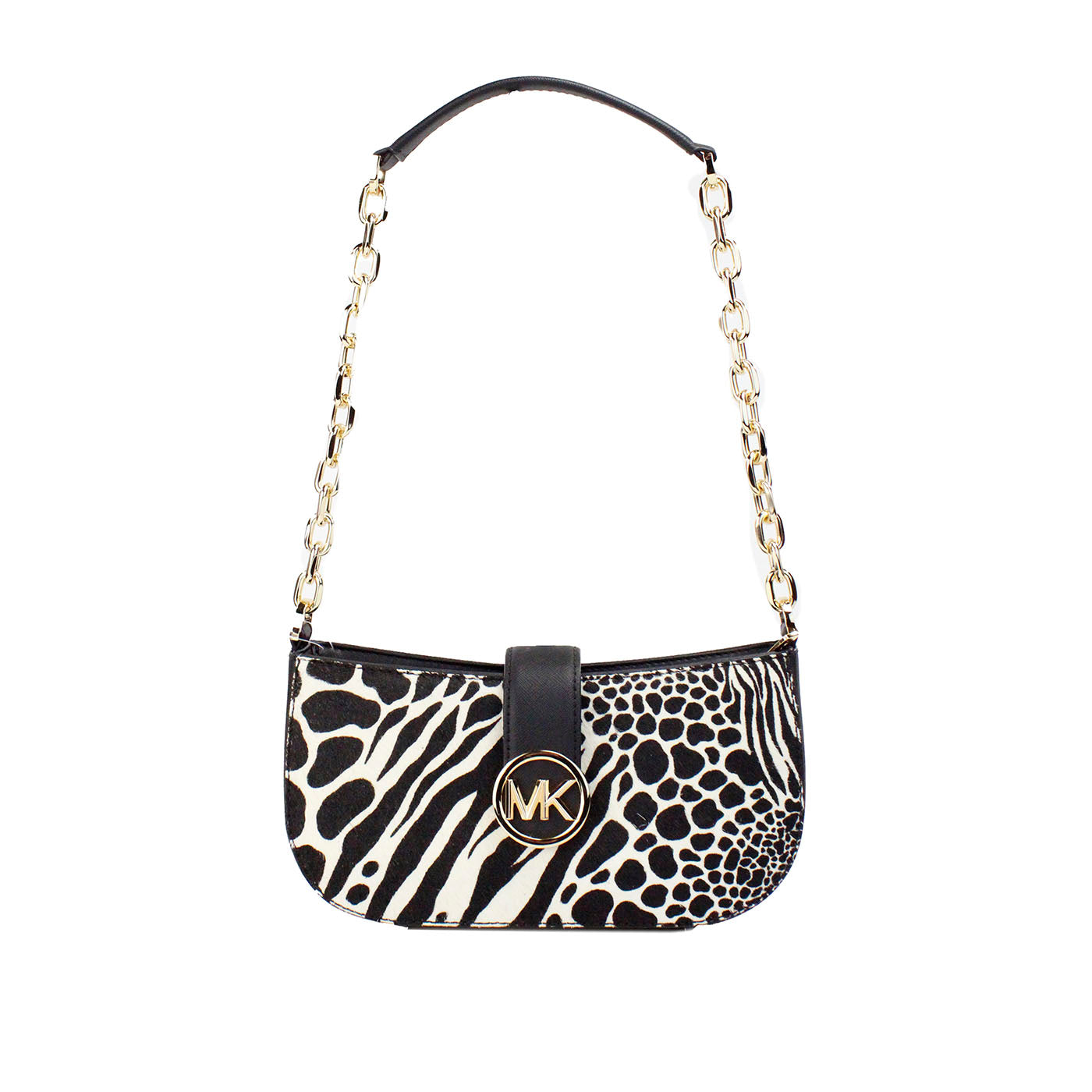 Michael Kors Carmen Small Black Haircalf Pouchette Shoulder Crossbody Bag -  Luxury Cross Body Bag for Women -  Michael Kors.