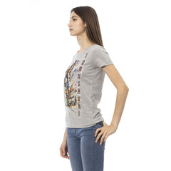 Trussardi Action Gray Cotton Women T-Shirt -   -  Trussardi Action.