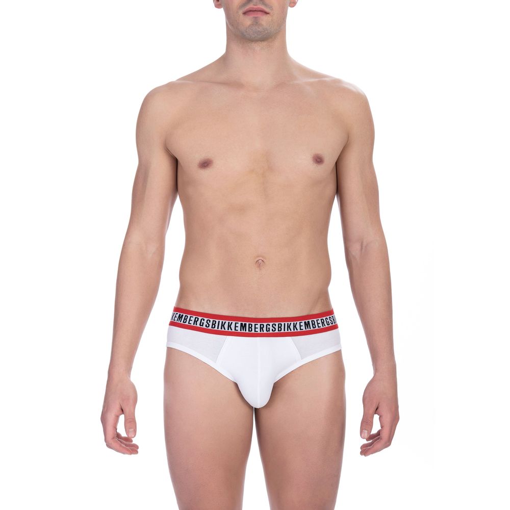 Bikkembergs White Cotton Men Brief -   -  Bikkembergs.