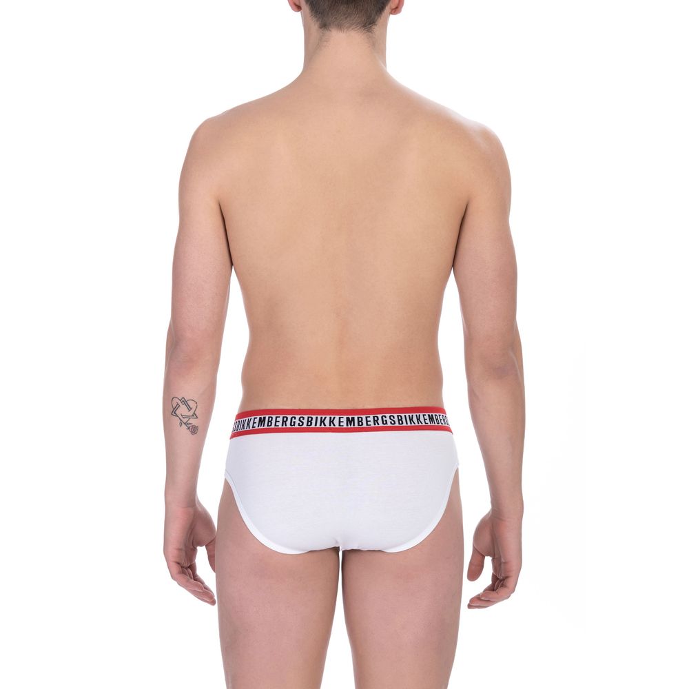 Bikkembergs White Cotton Men Brief -   -  Bikkembergs.