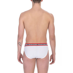 Bikkembergs White Cotton Men Brief -   -  Bikkembergs.