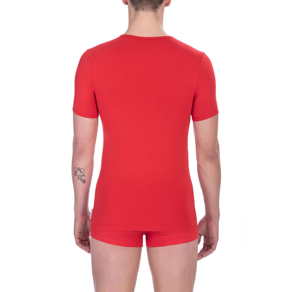 Bikkembergs Red Cotton Men T-Shirt -   -  Bikkembergs.