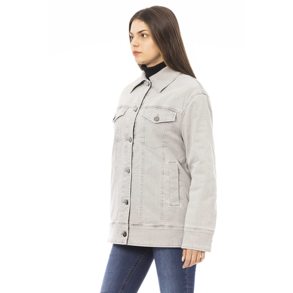 Jacob Cohen Gray Cotton Women Jacket -   -  Jacob Cohen.