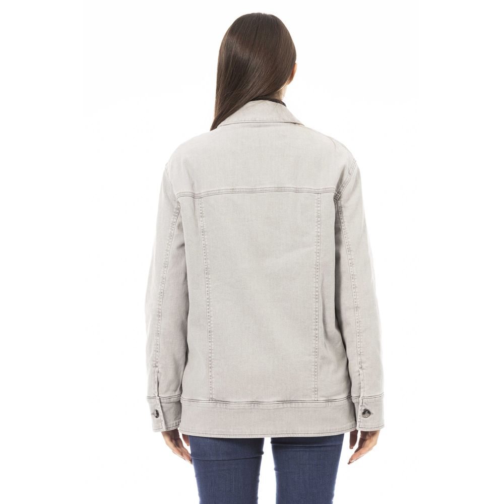 Jacob Cohen Gray Cotton Women Jacket -   -  Jacob Cohen.