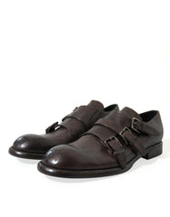 Dolce & Gabbana Brown Leather Strap Formal Dress Shoes -   -  Dolce & Gabbana.