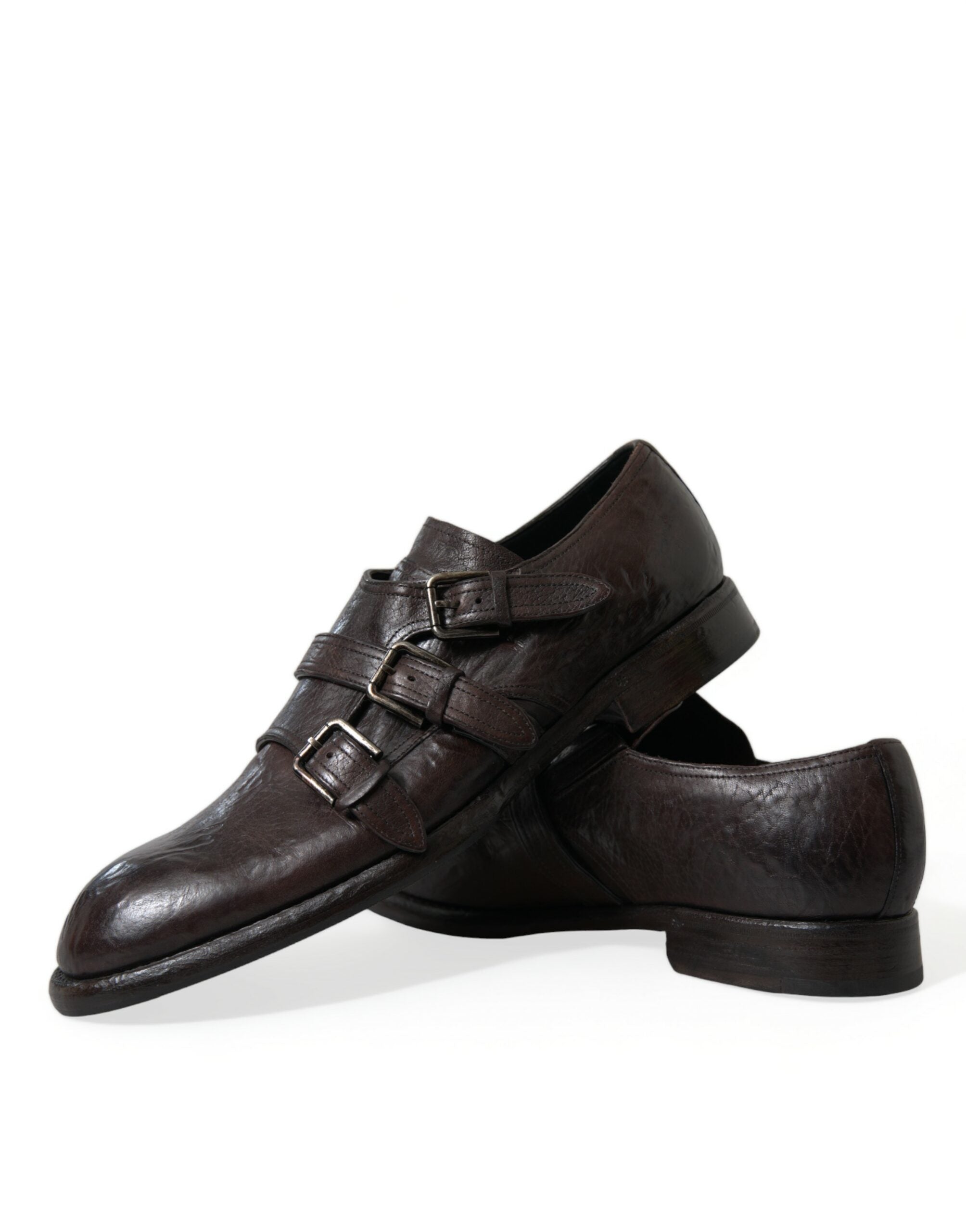 Dolce & Gabbana Brown Leather Strap Formal Dress Shoes -   -  Dolce & Gabbana.