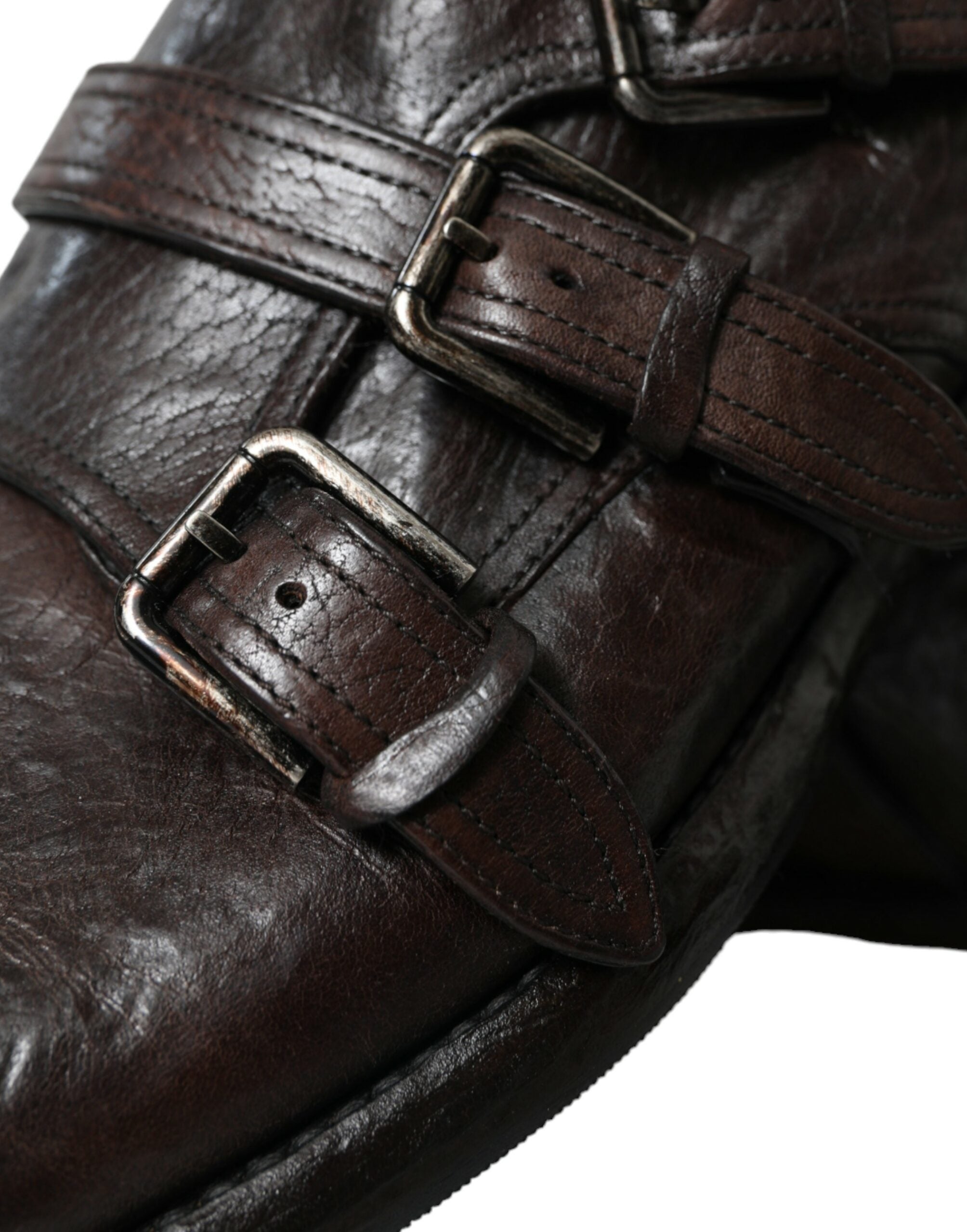 Dolce & Gabbana Brown Leather Strap Formal Dress Shoes -   -  Dolce & Gabbana.