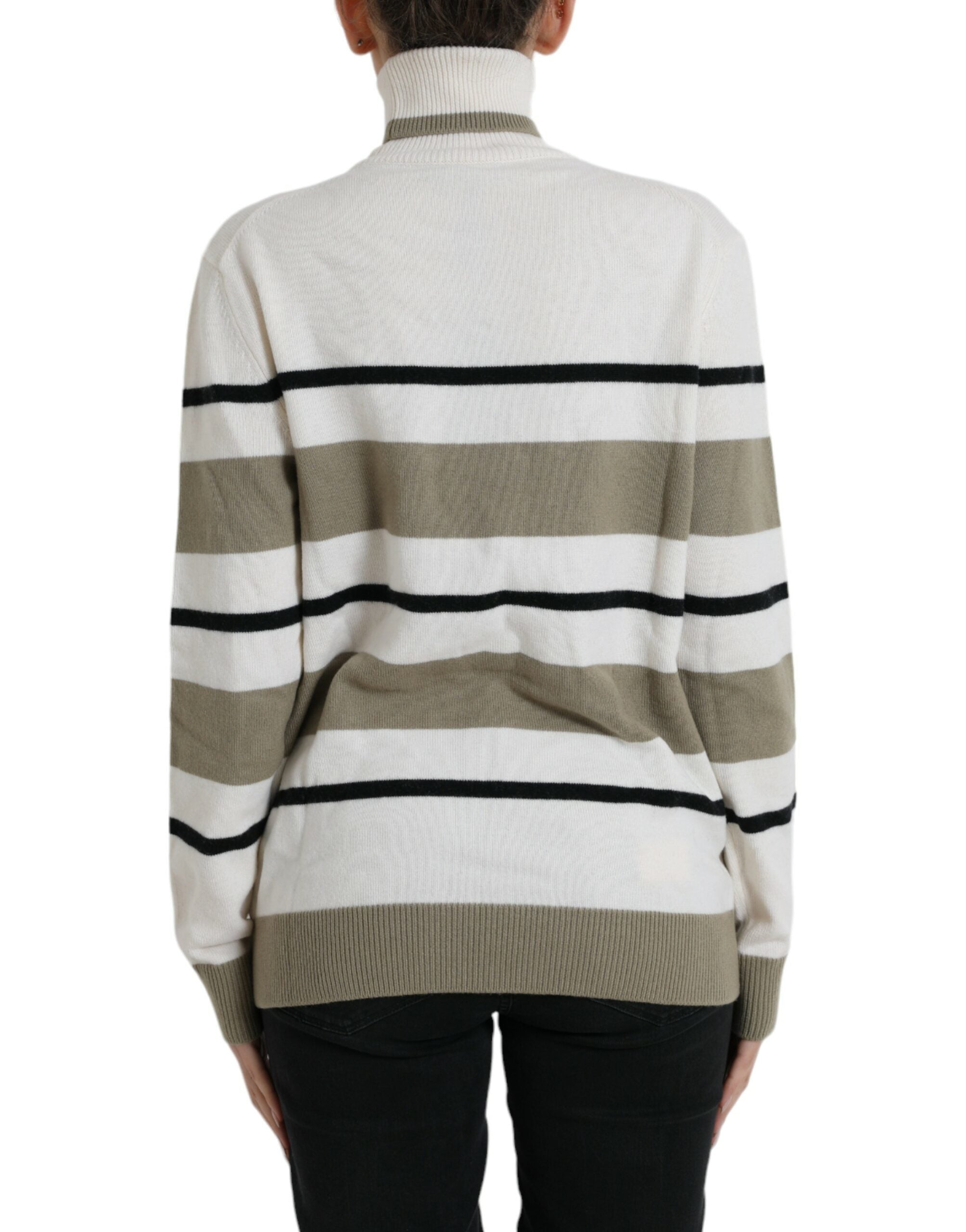 Dolce & Gabbana Multicolor Stripe Wool Logo Pullover Sweater -   -  Dolce & Gabbana.