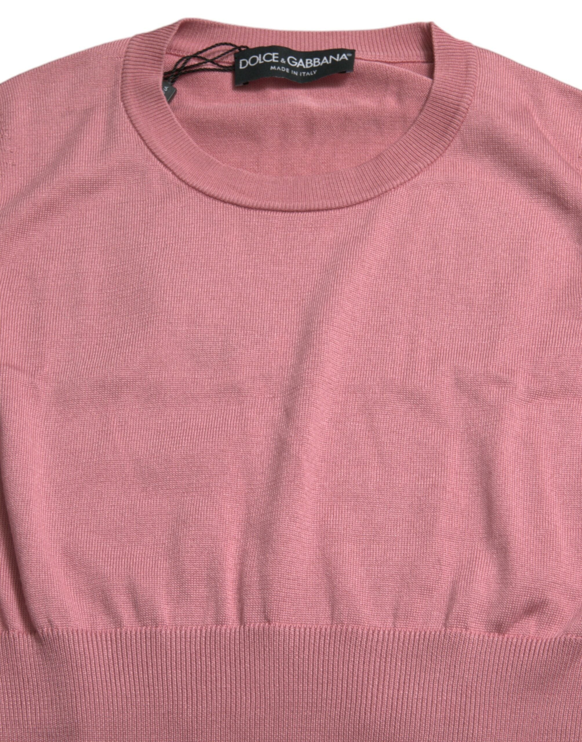 Dolce & Gabbana Pink Crew Neck Cropped Sleeveless Tank Top -   -  Dolce & Gabbana.