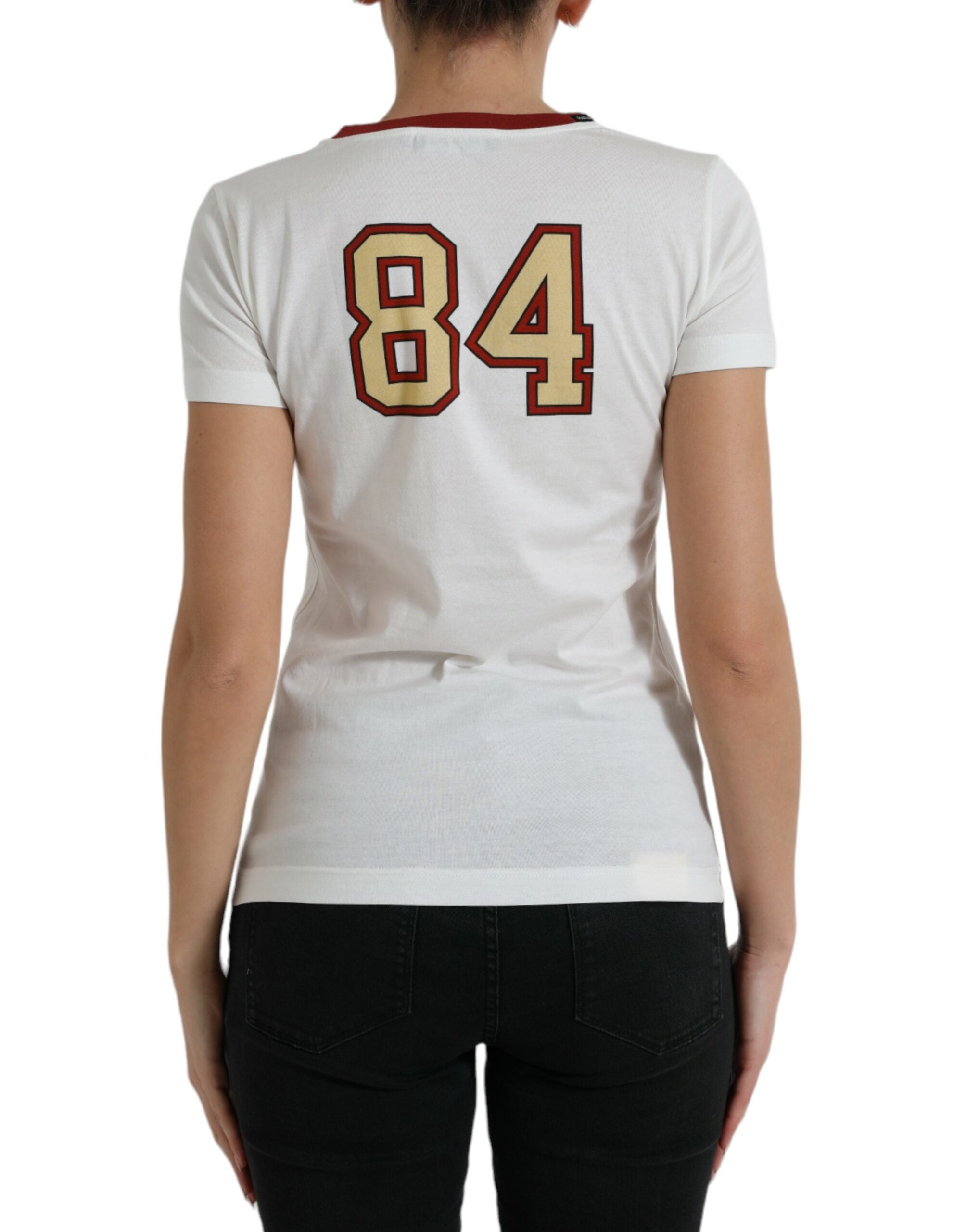 Dolce & Gabbana White Bring Me To The Moon T-shirt Top -   -  Dolce & Gabbana.