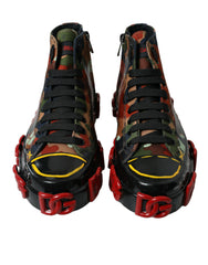 Dolce & Gabbana Multicolor Camouflage High Top Sneakers Shoes -   -  Dolce & Gabbana.