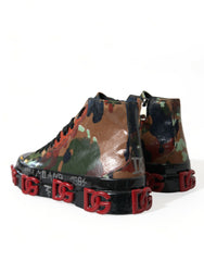 Dolce & Gabbana Multicolor Camouflage High Top Sneakers Shoes -   -  Dolce & Gabbana.