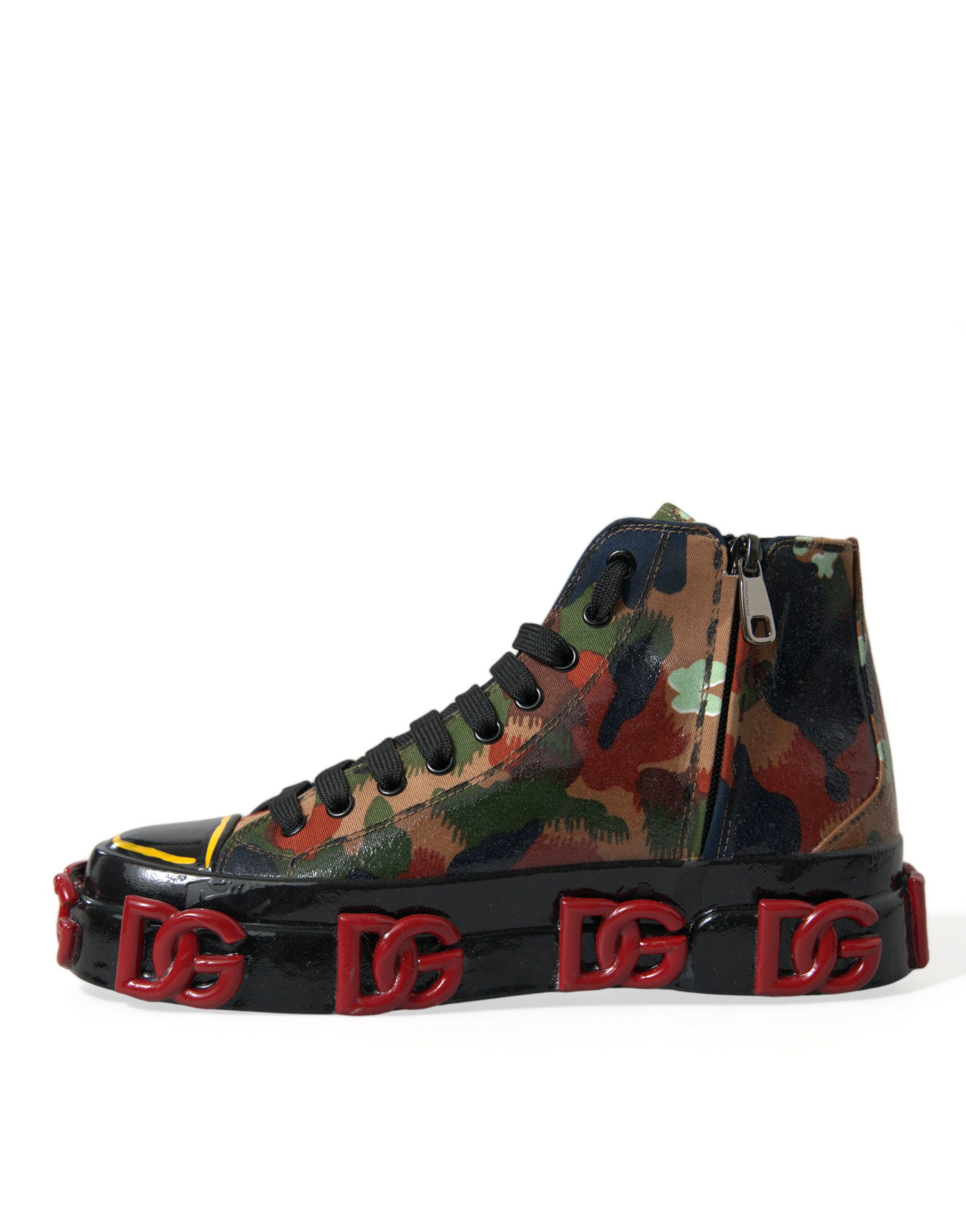 Dolce & Gabbana Multicolor Camouflage High Top Sneakers Shoes -   -  Dolce & Gabbana.