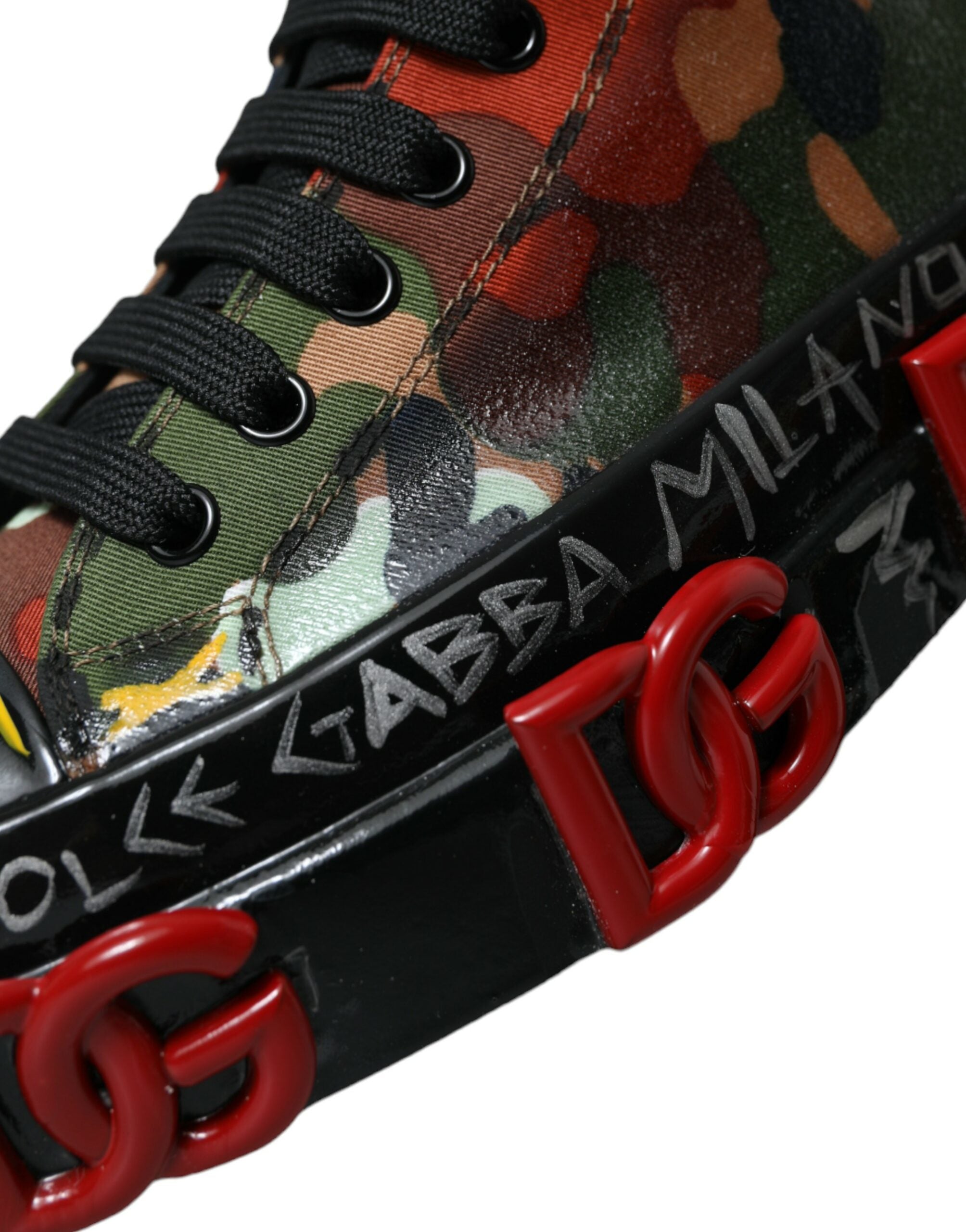 Dolce & Gabbana Multicolor Camouflage High Top Sneakers Shoes -   -  Dolce & Gabbana.
