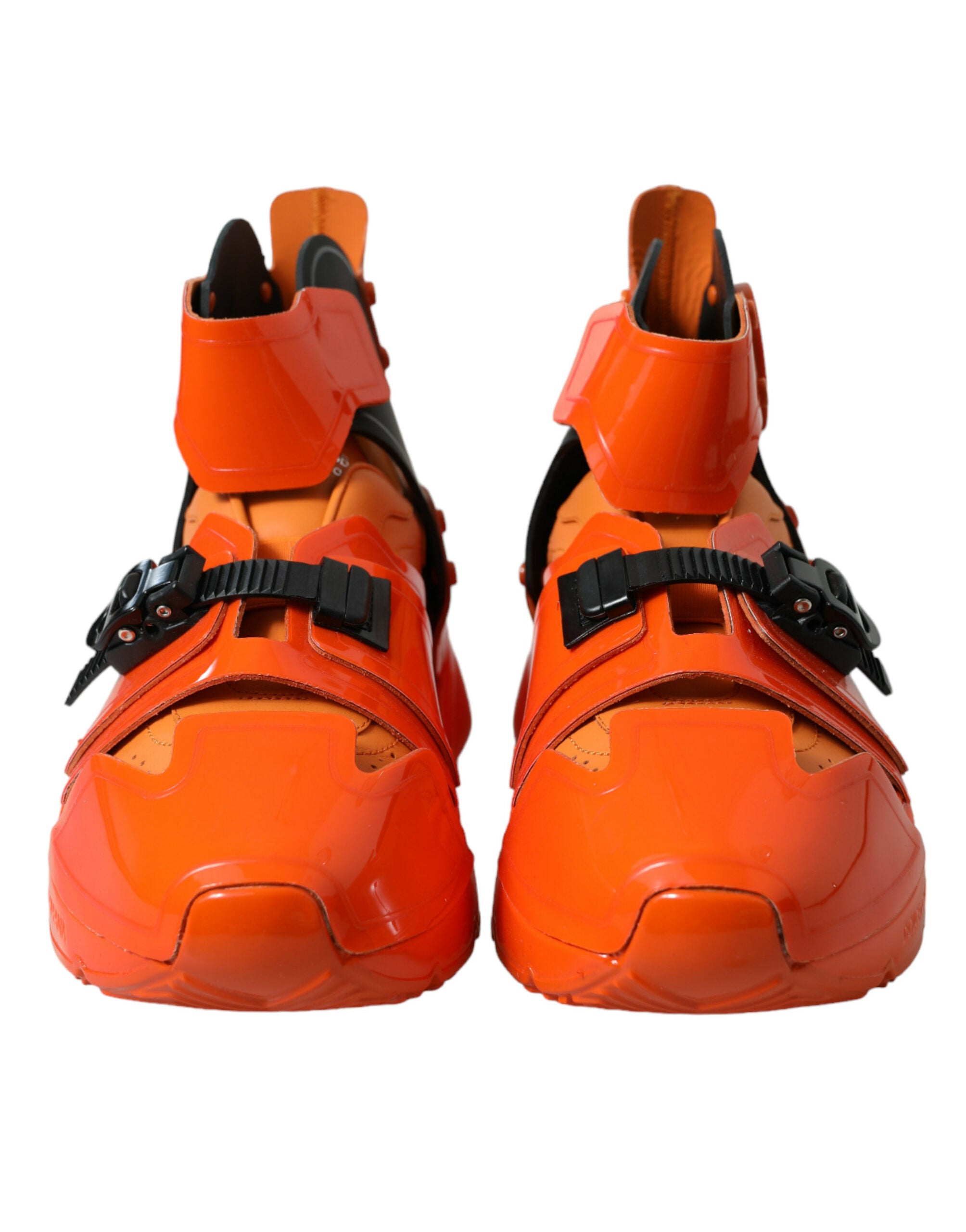 Dolce & Gabbana Orange Multi Panel Chunky High Top Sneakers Shoes -   -  Dolce & Gabbana.